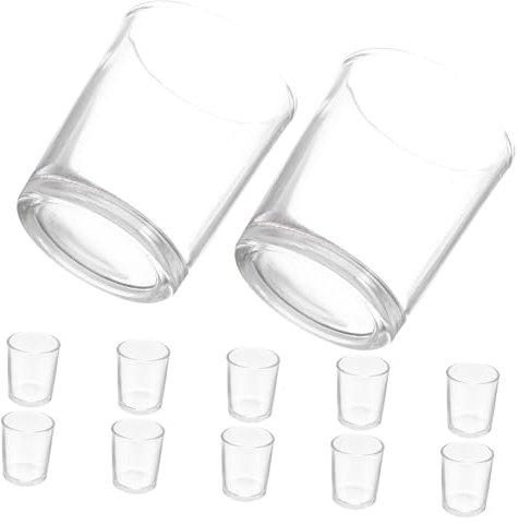 CIYODO 12 Calici Da Vino Piccoli in Calice Artigianale Decorativo Trasparente Per Chiesa Festa Uso Esterno