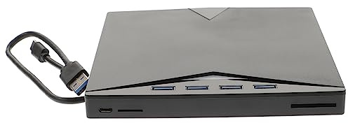NUOBESTY Lecteur DVD Externe USB 3.0 Type-c Multifonction, Graveur DVD-rom et Lecteur CD Polyvalent pour Ordinateur Portable, Bureau et Pc, Compatible Les Principaux Systèmes