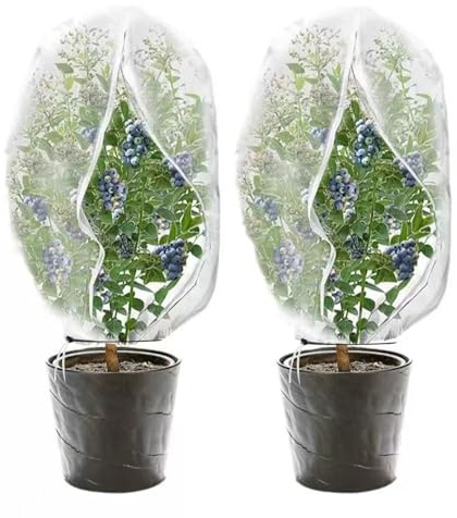 LUMOOM 2 redes de protección contra insectos con cordón, redes de protección para pájaros para árboles frutales, plantas de malla fina, red para verduras, red de protección para árboles frutales (1,8