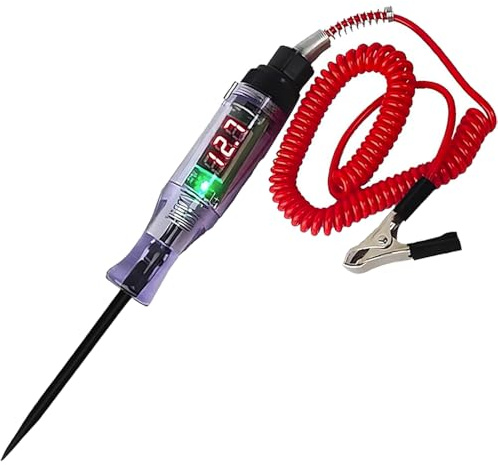 Circuit Tester, LED Digital Display, 3-120 V Car Fuse Tester | Electrical Tester, Battery Probe Pen, Voltage Tester for Automotive Truck Fuse Wiring Circuit Checking