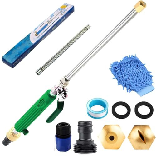 Idropulitrice 2 in 1 Turbo Jet Power Washer con tubi rapidi connettori per pavimenti, pareti, recinzioni e irrigazione giardino