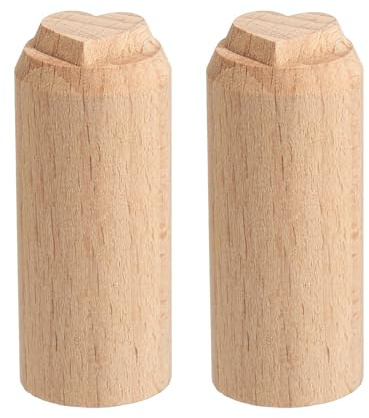 sourcing map 2 timbri in legno con strumenti in ceramica, diametro 2 cm, lunghezza 5,1 cm, motivo a cuore, per biscotti, torte, dessert