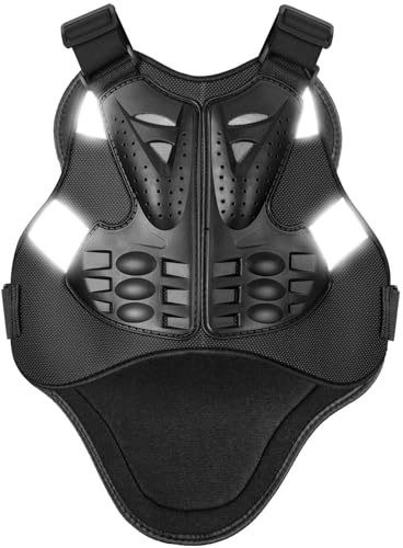 PELLOR Torace Sportivo Dorso della Colonna Vertebrale Gilet Protettivo, Equipaggiamento Protettivo Anticaduta per Motocicletta Corpo, Gilet Protettivo per Ciclismo Sci Equitazione Skateboard