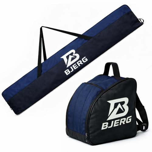 Vov.Vov BJERG Skitasche & Skischuhtasche Set – wasserdichte Ski Tasche/Hülle/Cover – Skischuh Tasche & Ski Transporttasche – Für Ski - Made in EU