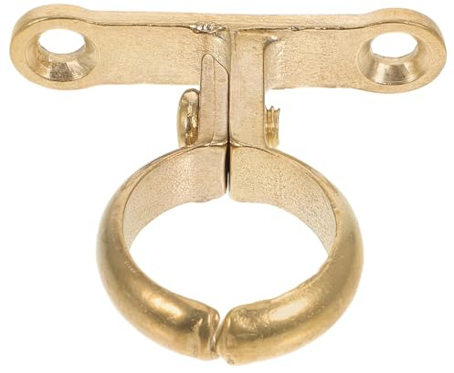 FUOYLOO Pipe Clamps and Versatile Application Easy Installation Brass Water Pipe Bracket with Secure Fixation Golden Finish for Indoor DIY Applications