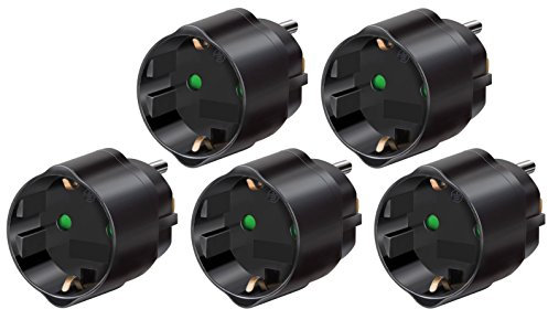 5er Set: Brennenstuhl Schutzkontakt Reiseadapter - USA/J (15A, 250V) (5, Reiseadapter - USA/Japan)