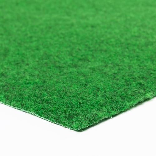 Steffensmeier Kunstrasen Nadelfilz Wembley XL | 8 mm | integrierte Drainage mit Noppen | Balkon, Terrasse, Garten | Meterware | Größe: 300x300 cm