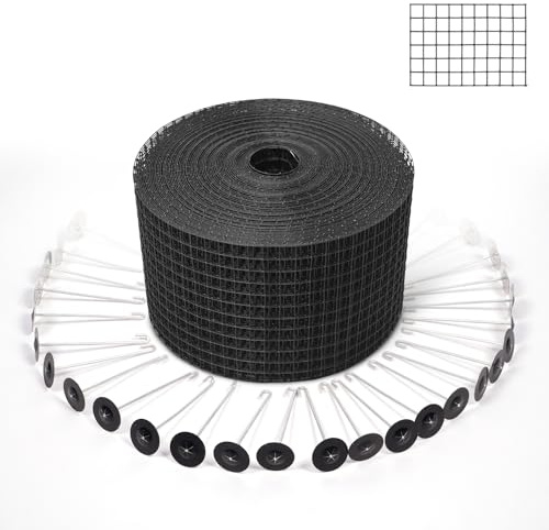 flybold Engmaschiges Vogelschutznetz für Solarpanel-Dächer - Verzinkter Stahlrollensatz - PVC-beschichteter Drahtgeflechtkritterschutz - 15 cm x 30 m