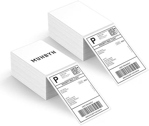 MUNBYN Versandaufkleber 4×6 DHL Etiketten (1000 Stück 10.2 x 15.2 cm) Thermopapier Versandetiketten für Labeldrucker 4XL Wasserfester Etiketten Papier, BPA/BPS-frei