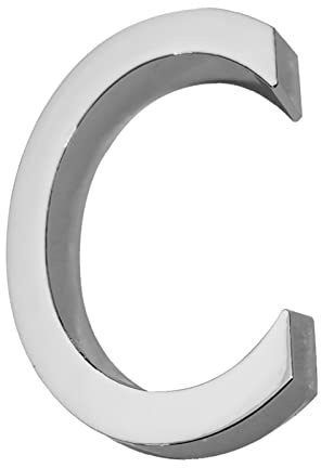 3D NuméRo Plaque Maison Flottante Sticker Autocollant Signe 0-9 Lettre A-F 6cm Porte BoîTe Aux Lettres ExtéRieure Appartement Chambre HôTel Adresse DéCor ExtéRieur Alphabet NuméRique Signalisation (C)