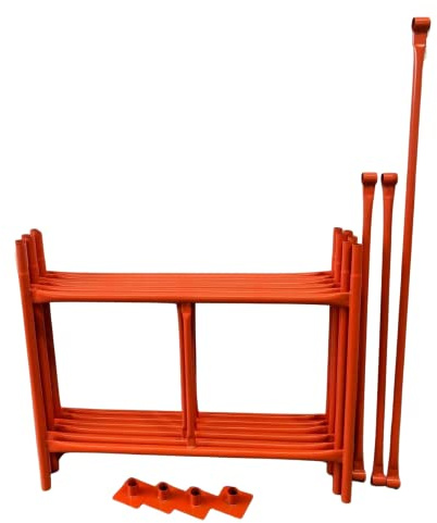 HILL TOP FABRICATIONS CO (1998) LTD - Scaffolding Tower 3.5 Meters (11'6') Working Height 4x4 Base Size. Steel & Polyester Powder Coated (PPC) Safety Orange for A High Quality Durable Finish