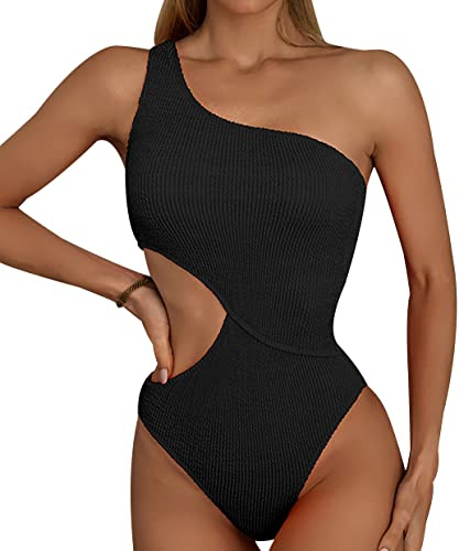 Maillot de Bain Natation Femme 1 Piece Monokini Swimsuit Women Swimwear Trikini Maillot de Bain Femme 1 Pieces Amincissant Plage Bikini Swimming Costume Maillots de Bain Une Pièce Piscine Femme Noir M