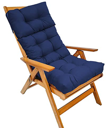 Tebinzi Hochlehner Auflagen Stuhl, Gartenstuhlauflagen Hochlehner Gartenstuhl Auflage Gartenstühle Sitzauflagen Für Gartenstühle, Strandstuhl, Schaukelstuhl - 125 X 55 cm