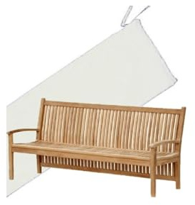 Teako Design Bankauflage 180 cm x 50 cm für Gartenbank Pescara, Sitzkissen, Gartenmöbel Zubehör, Sitzpolster Outdoor, Gartenbank Auflagen wetterfest, Gartenbank Polsterung (Creme)