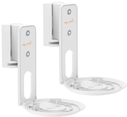 my wall Wandhalter Sonos Era 100 & Era 100 SL - HS40WL, Wandhalterung 2er Set, Neigbar, Schwenkbar, Platzsparend, Perfekt einstellbar, Sonos Halterung mit Kabelmanagement