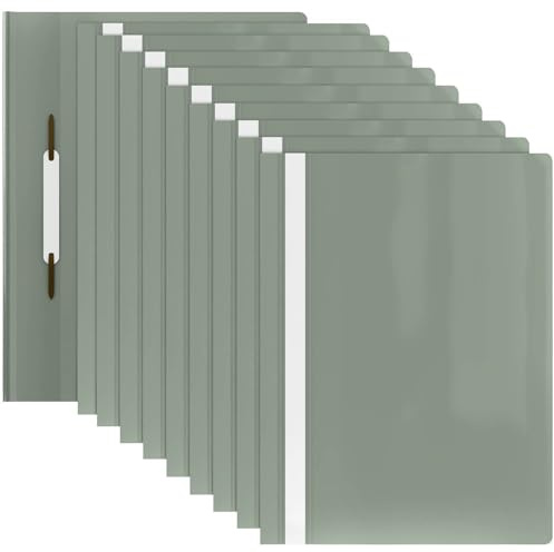 ACROPAQ - 10 x Schnellhefter A4 - Mit transparenter Vordertasche, Hefter A4 für bis zu 70 Seiten, Pastellblau, Professionelle und einfache Organisation - Plastik File Folder, Mappen