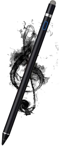 CMARS Stylus Pen for iPad Rechargeable Universal Pad Pencil for Tablet, Active Digital Pens Fine Point Tablet Pen, Pencil for iPhone Android/iOS/iPad mini/Pro/Air and More Tablet/Smartphone - Black