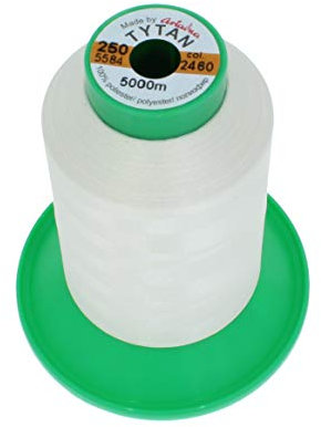 4 Rollen a 5000 Meter Nähgarn Overlockgarn Kettelgarn TYTAN 250 (2460 - naturweiß)