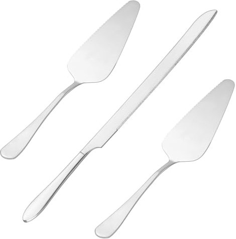 RISF Tortenheber und Servier Set, 3 Stück Hochzeits Kuchenheber & Tortenheber, Tortenheber Edelstahl für Alltag, Hochzeit und Geburtstage, SpüLmaschinenfest