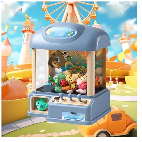 HAZARA Machine A Pince Enfant Exercer La Coordination œIl-Main ， Distributeur Bonbons Adaptable à Diverses Occasions ， Candy Grabber Convient Aux Centres Commerciaux,Blue