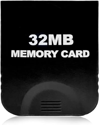 OMYZERO Carte mémoire Gamecube 32 Mo (507 blocs) pour Gamecube et Wii | Noir, ABS durable, haute vitesse, prêt à l'emploi, stocke plusieurs sauvegardes de jeu, compatible avec Gamecube/Wii RVL-001