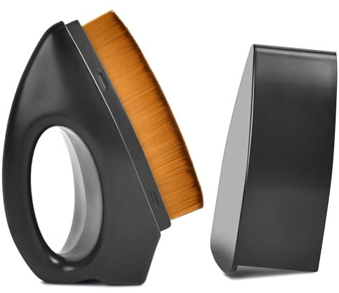 LOPHE Selbstbräunungspinsel, Großer Foundation Pinsel mit mit Griff und Aufbewahrungsbox, Selbstbräuner Pinsel Großer Körperpinsel für Gesicht Und Körper, Blush, Make-Up, Bronzer(Schwarz)