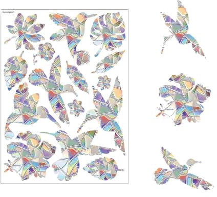 6 Sheets Prism Window Stickers Rainbow Foil Window Suncatcher Sticker Window Film Rainbow Effect Sun Catcher Window Sticker