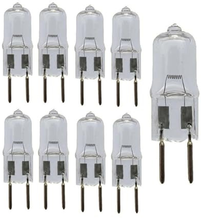 UGEFKMQ 10Pc GY6.35 Halogen Bulb 12V 20W 35W 50W 75W 100W Clear Capsule G6.35 Lamp Bulb G6.35 Halogen Tungsten Filament Beads Dimmable 100W