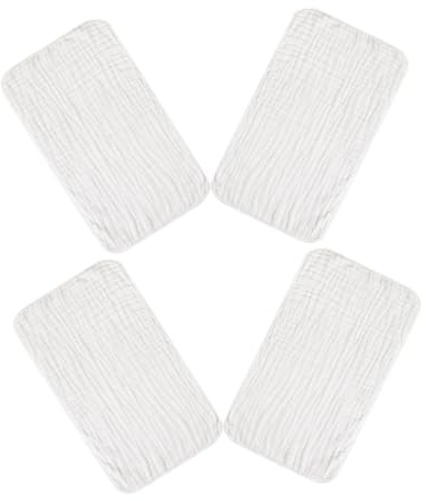 Healeved 4stücke Baumwolle Waschlappen Neugeborenenwaschlappen mit Cartoonmotiven Saugfähige Babyhandtücher Schnelltrocknende Kindergesichtstücher für Badewanne