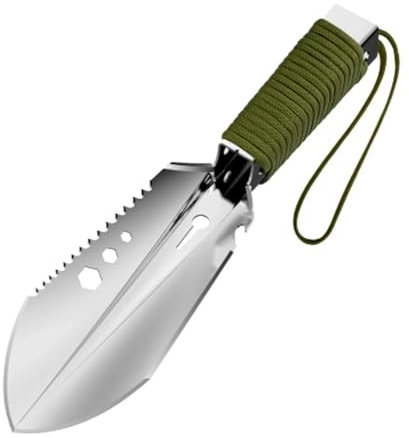 Multifunktionaler Gartenspaten aus Edelstahl, Grenzspaten, Kompostierungsspaten, Umpflanzungsspaten, einfacher ergonomischer Griff, kann for Pflanzen, Graben, Jäten, Landschaftsbau, Eisoberflächenbeha