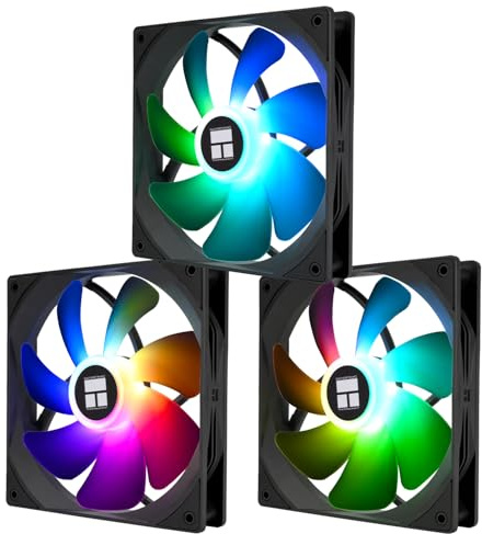 TR-TL-C14C-S X3 140mm Silent Cooling Fan,Black Compurter Cooling Fan,CPU Coolers with 1500RPM High Speed,4-Pin PWM Connector,3 Packs