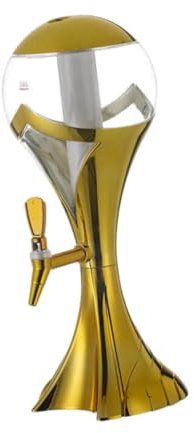 Milageto Dispensador de Cerveza con de Congelación, Fácil de Limpiar de Gran Capacidad, Dispensador de Bebidas de Accesorios de Bar para Picnics Restau, Oro