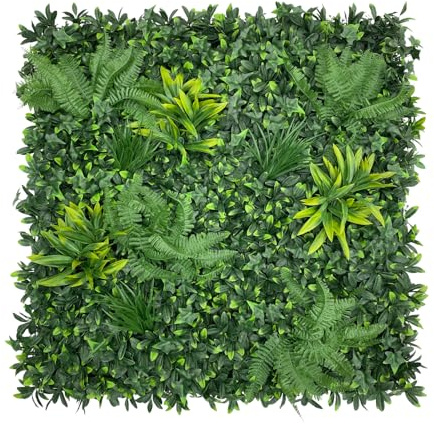 Artificial Plant Flower Living Wall Panels Realistic- Indoor/Outdoor - 1m x 1m Privacy Living Wall Fence Screening (PQ15)