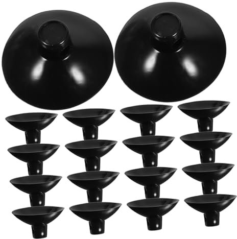 UKCOCO Clips for Easy Cable Management and Wire Organisation Cord Holder Silicone 20pcs Reusable Black Colour with Flat Top Open Design Suitable for Home and Factory Use