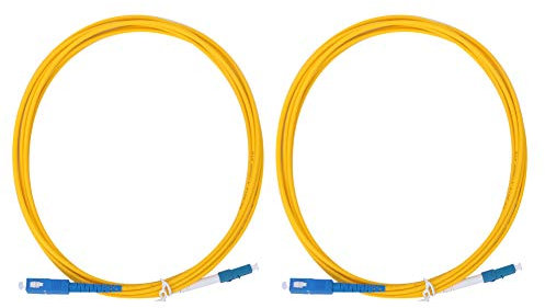 Fydun 3 Metri LC UPC a SC UPC Fibra Ottica Cavo Giallo Durevole per il di Rete