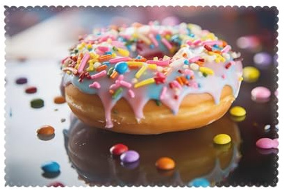 Set di 6 tovagliette lavabili con stampa a ciambella, resistenti al calore, per cucina e decorazione della casa
