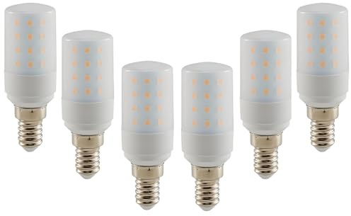 Jiotouhu E14 LED warmweiß Glühbirne, LED leuchtmittel E14 2700K, 9W entspricht 90W Halogenlampen, Edison Schraube Mais Birne, 360 ° Beleuchtungswinkel, 900Lm, nicht dimmbar, 6 Pack