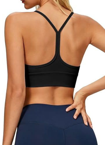 JTSONN Reggiseno Sportivo Donna con Schiena a Y Traspirante Sottili Spallacci Supporto Medio per Yoga Reggiseno Sportivo con Imbottitura Rimovibile Senza Ferretto per Fitness Corsa