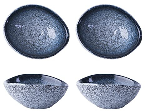 Dipskålar, Japansk stil oval porslinsskål doppsås (set med 4)