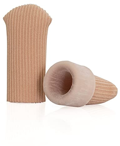 Silikon Zehenschutz mit Kappe | HOCHWERTIGE Qualität | Zehenkappen | Druckschutz | Zehen | Schutz | Kissen | 2er Pack (M)