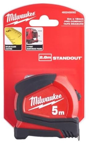 MILWAUKEE Flexómetro Pro 5m x 19mm métrica (Cajas de 12)
