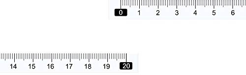 sourcing map 10 Pcs Adhesive Backed Tape Measure 20cm Left to Right Read Measuring Tapes Stick on Workbench Ruler (White)
