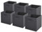 Box and beyond - Cube de Rangement, Lot de 6 Boîtes de Rangement Gris foncé, 27 x 27 x 27 cm, Panier avec poignées pour Linge, Jouets, Vêtement
