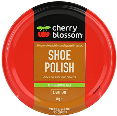 Cherry Blossom Shoe Polish Light Tan 40g, Brown