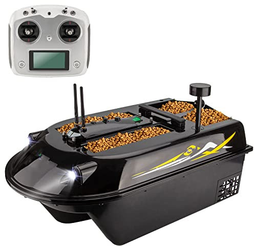 HXGLPSNG GPS RC Fishing Bait Boat, 8kg Load with 600 M Remote Control Sea Fishing Bait Boat 36W Smart Fishing Device, Remote Control Fishing Boat with Double Motor
