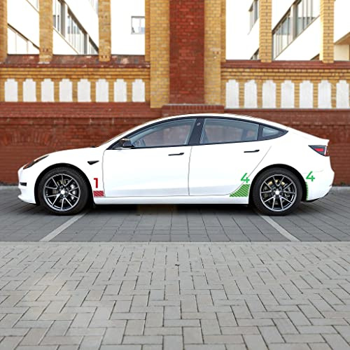 Tesvolution® Lámina protectora contra impactos de piedra Tesla Model 3 – Schweller – Lámina protectora autoadhesiva y transparente brillante como protección de pintura o parachoques.