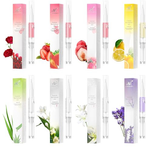 Nagelöl Stift, AISEELY Cuticle Oil Nagelhautöl für Nägel, 8 Stück Nagelpflegestift Nagelhaut-Öl-Stift mit Vitaminen, Nagelpflege Nagellack, für die Reparatur von Rissigen und Trockenen Nägeln
