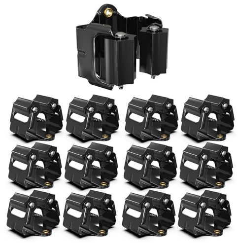 laofeei Wandhalterung Besen 12 Stück, Großes Format Besenhalter, 1 kg Zusatzgewicht Edelstahl Besenhalterung Wand für Wischmopp Besen Schaufel Küche Zuhause Badezimmer Garage Garten Gartengeräte