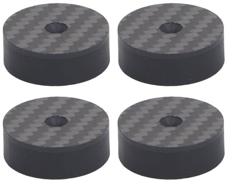Carbon Fiber HiFi Speaker Isolation Stand Feet Pad, Shock Absorber Vibration Reducer for Turntable, Subwoofer, Amplifier, CD DVD Player