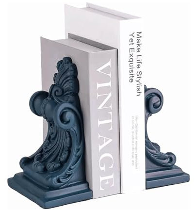 UYHBCNQD Buchstützen aus Kunstharz, kunstförmige Buchstützen im europäischen Stil, Buchstopper, robuster Halt für Bücher, für Regale, Wohnzimmer, Büro, Heimdekoration